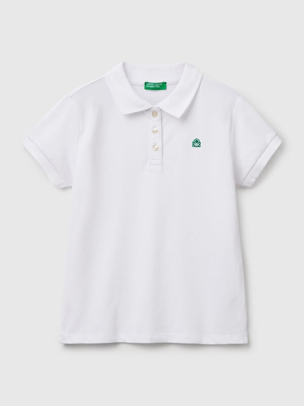 Polo de algodón de manga corta Niña