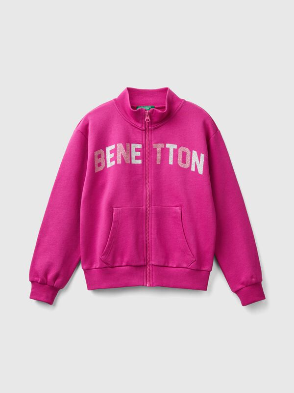 Sudadera con cremallera y cuello Niña