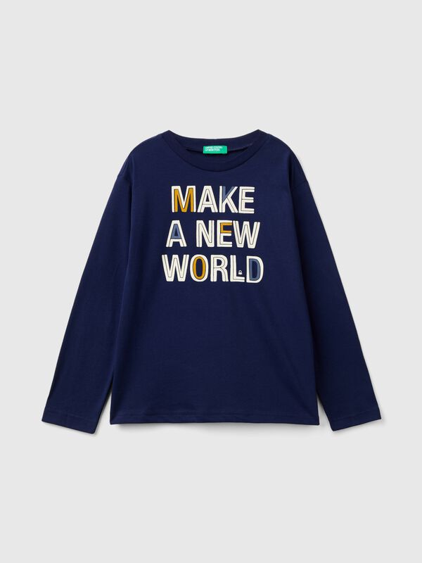 Camiseta con estampado de algodón orgánico cálido Niño