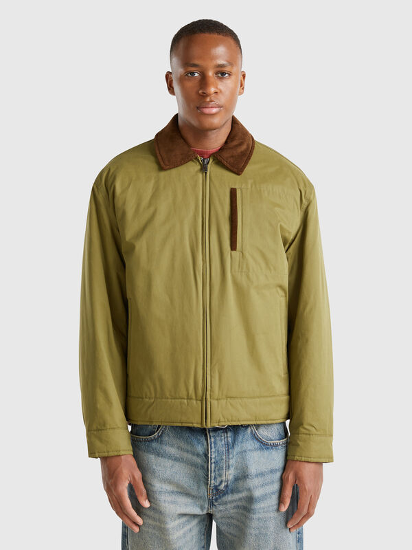 Chaqueta con forro de cuadros Hombre