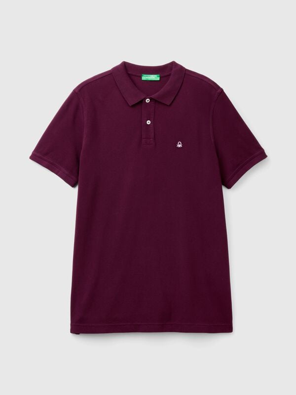 Polo morado oscuro regular fit Hombre