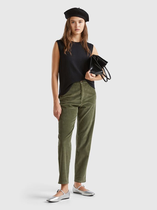 Pantalón holgado de pana Mujer