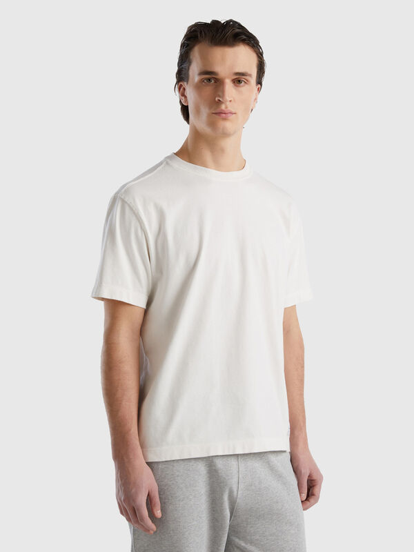 Camiseta de cuello redondo de 100 % algodón orgánico Hombre