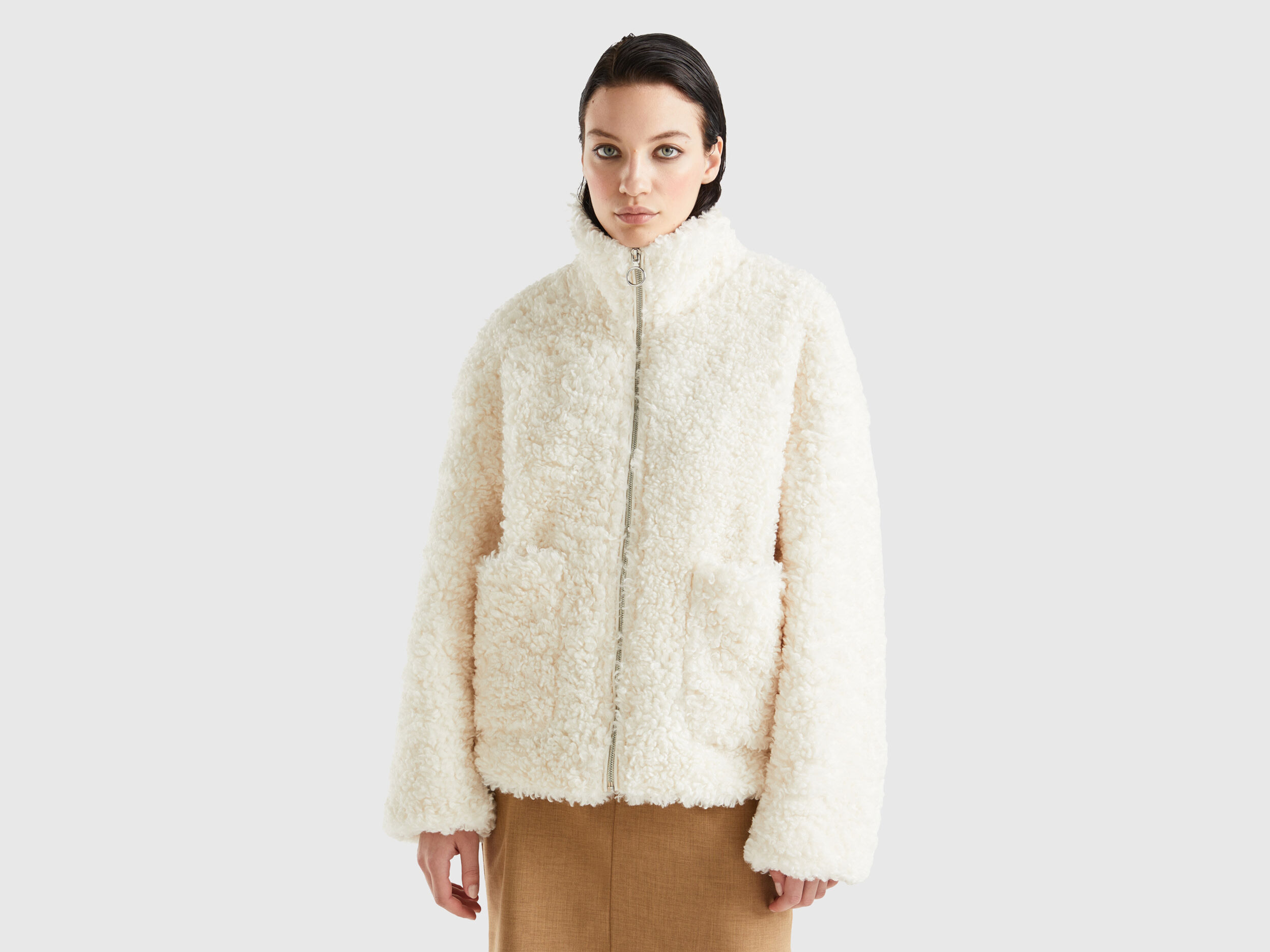 Chaqueta outlet pelo blanco