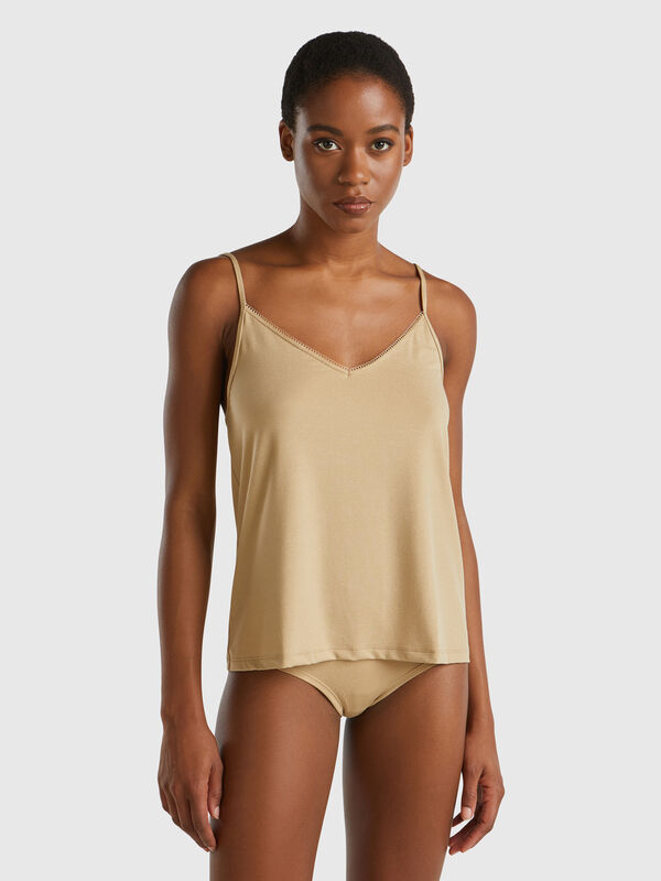 Camiseta de tirantes con lúrex Mujer