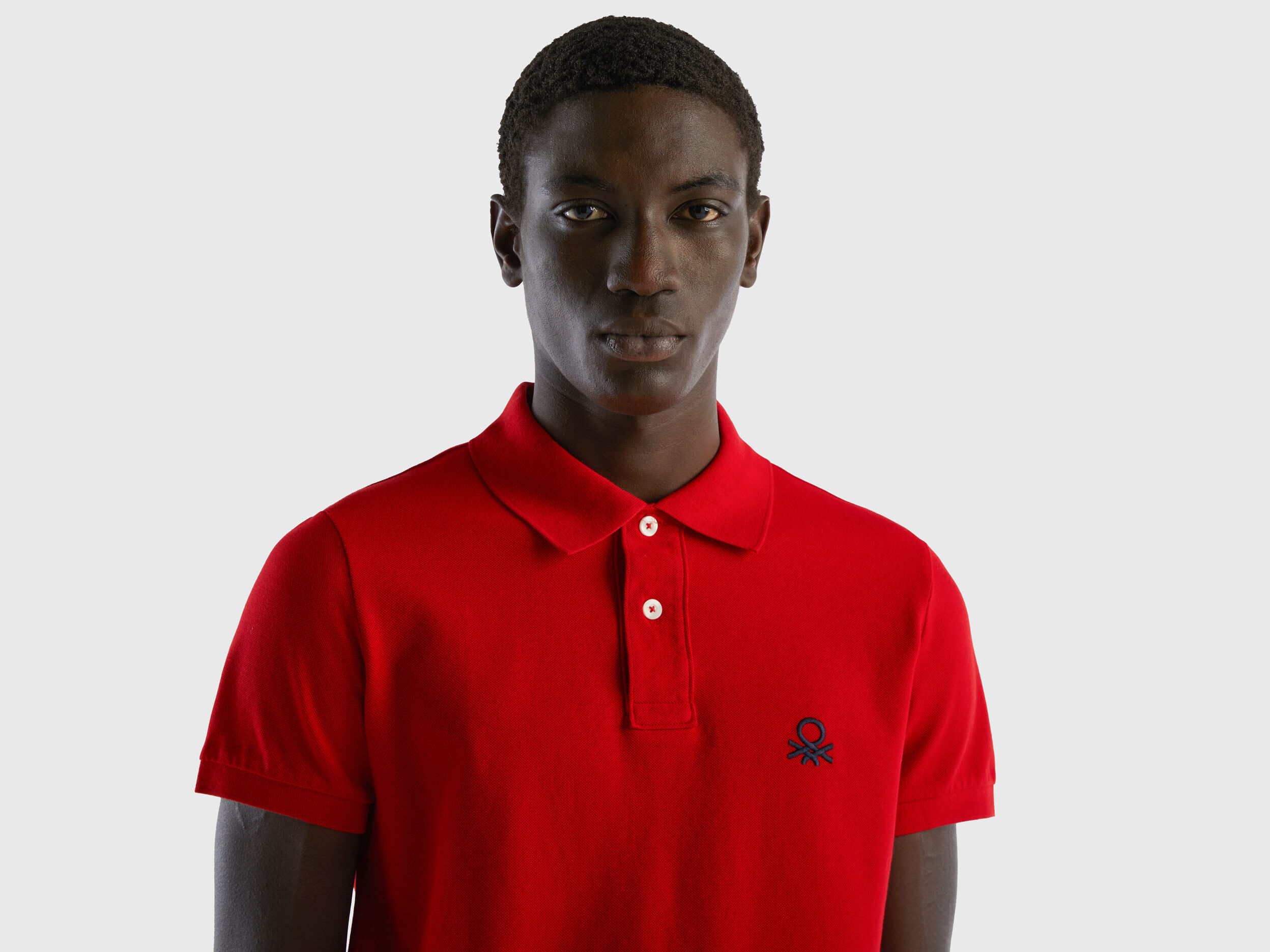 Polo rojo con cuello on sale