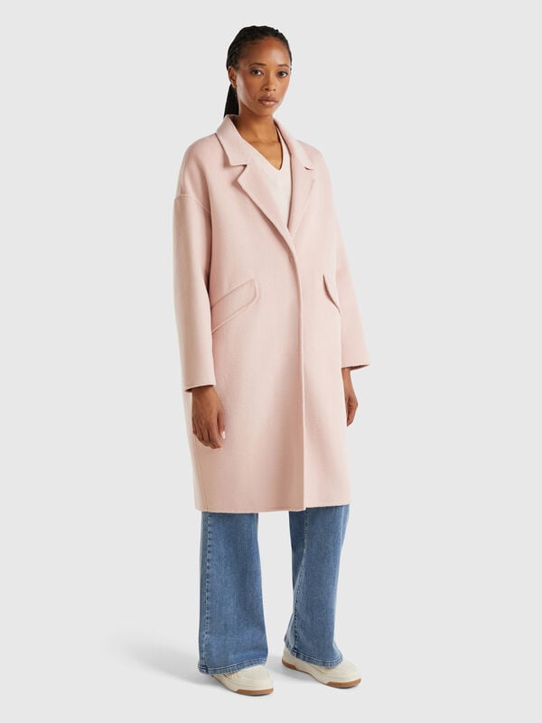 Abrigo midi de lana mixta Mujer