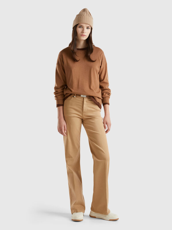 Vaqueros acampanados stretch Mujer