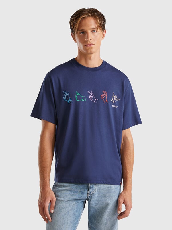 Camiseta oversize de 100 % algodón Hombre
