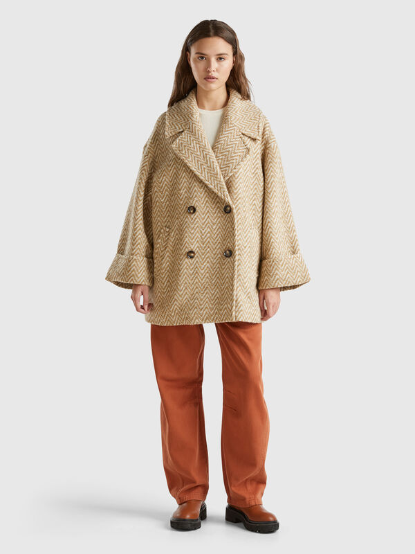 Abrigo oversize cruzado Mujer