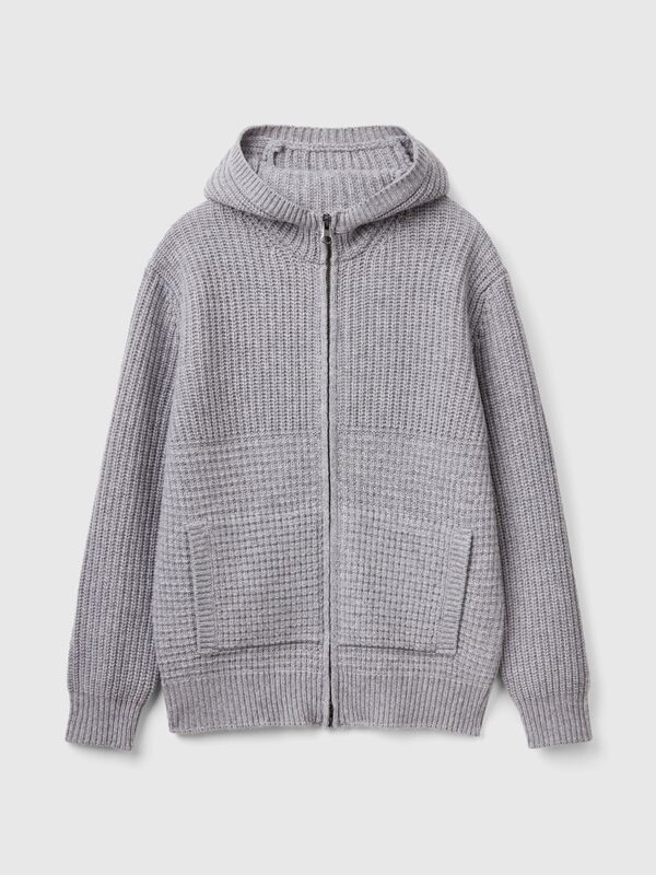 Chaquetón de pura lana Shetland Hombre