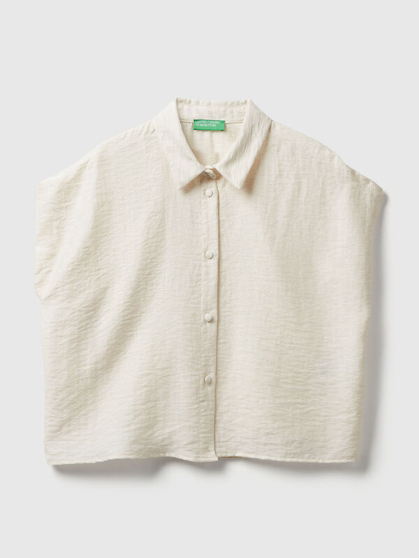 Camisa sin mangas de corte cuadrado Mujer