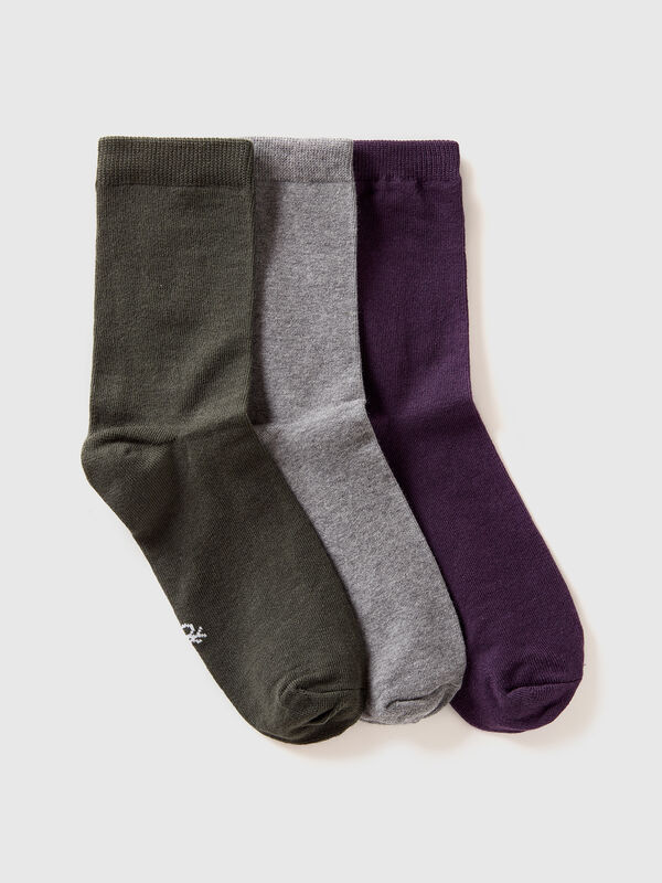 Pack de calcetines largos de algodón mixto orgánico elástico