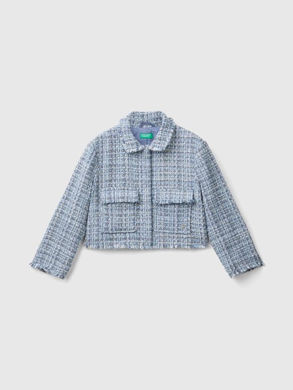 Chaqueta boxy fit de tweed Niña