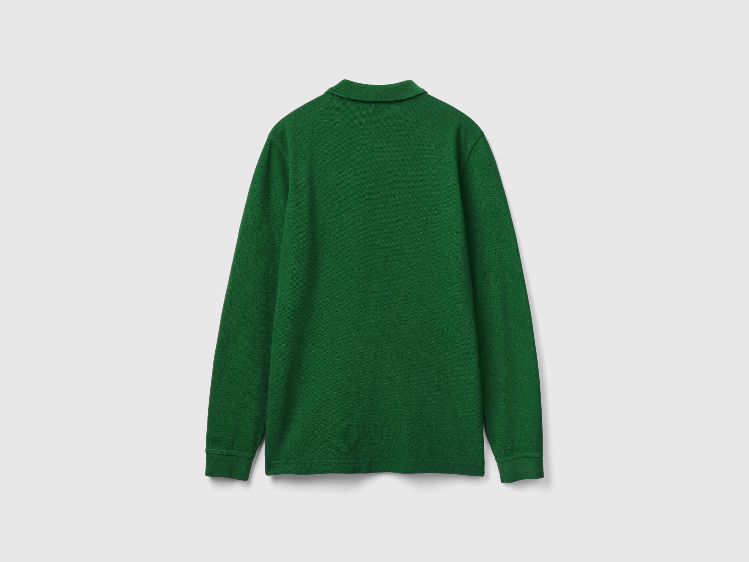 Polo manga larga benetton best sale