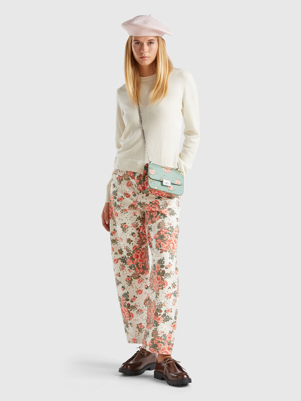 Vaqueros florales balloon fit Mujer