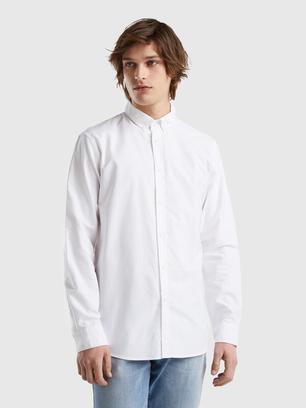 Camisa slim fit de 100 % algodón Hombre