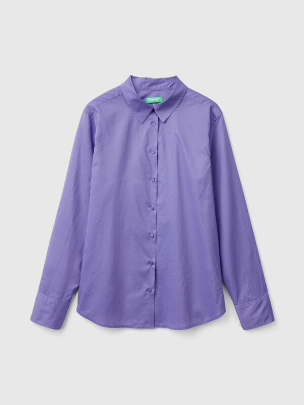 Camisa regular fit de algodón ligero Camisa regular fit de algodón ligero Mujer