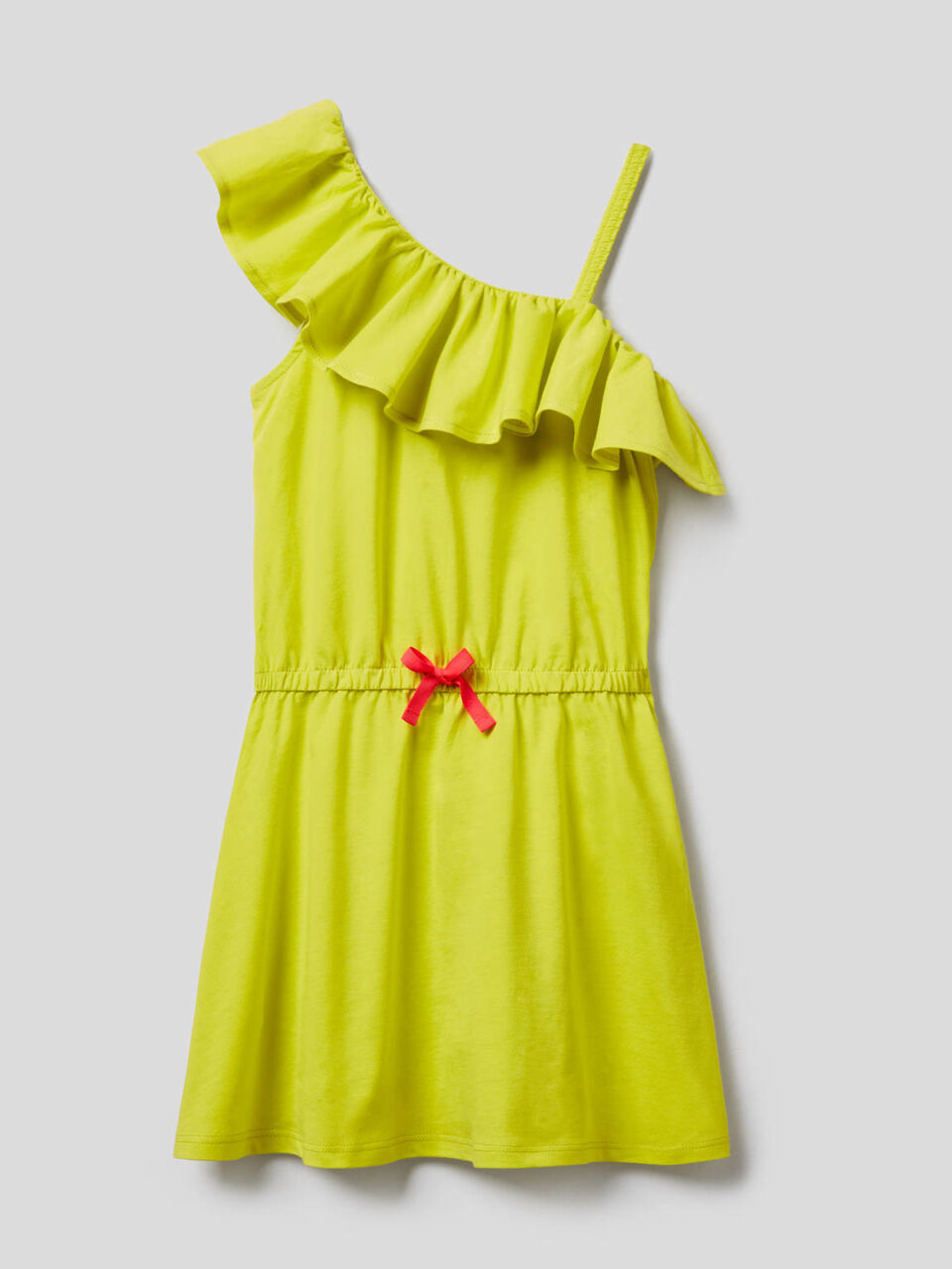 Vestido asimétrico con volante image number 1