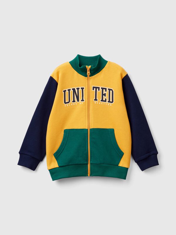Sudadera de algodón orgánico con cremallera Niño