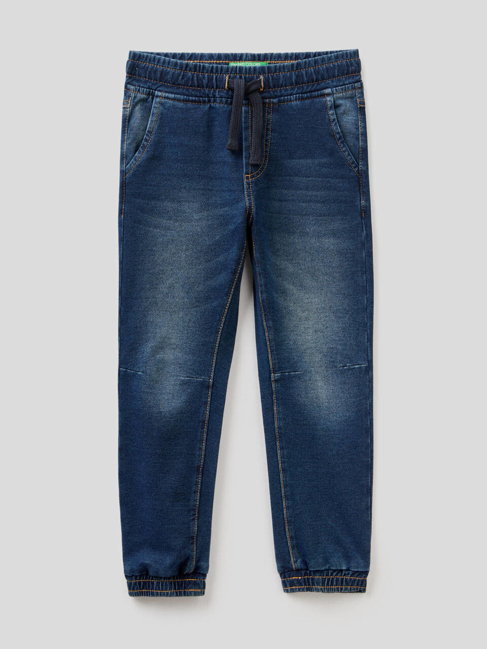 Pantalón de felpa elástica de efecto denim image number null