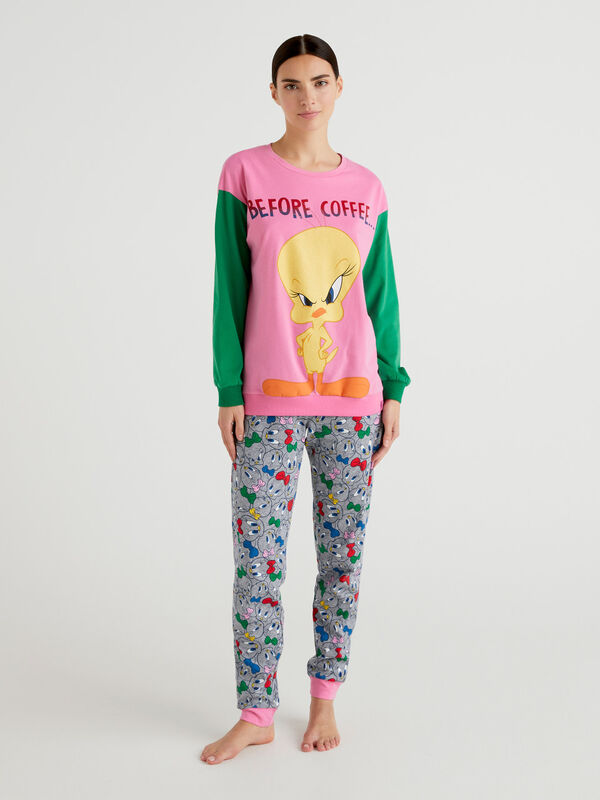 Pijama cálido con estampado de Piolín Mujer