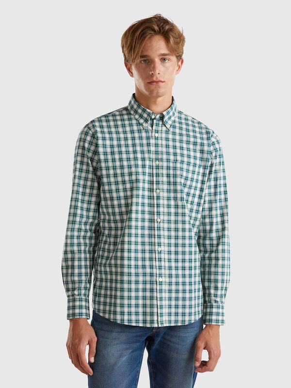 Camisa de cuadros button down Hombre