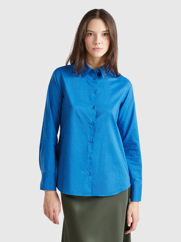 Camisa regular fit de algodón ligero Mujer
