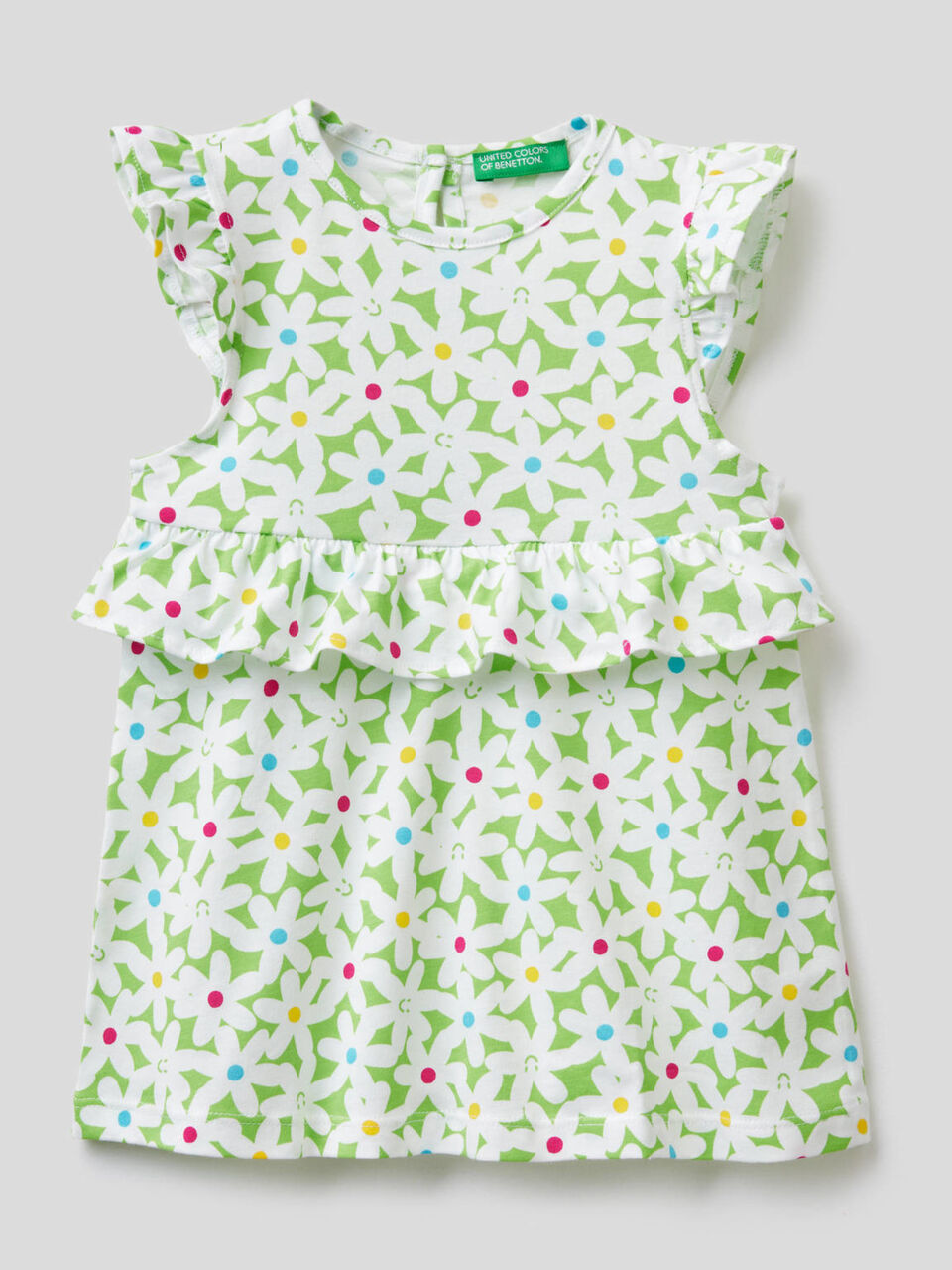 Vestido de 100% algodón con volante image number null