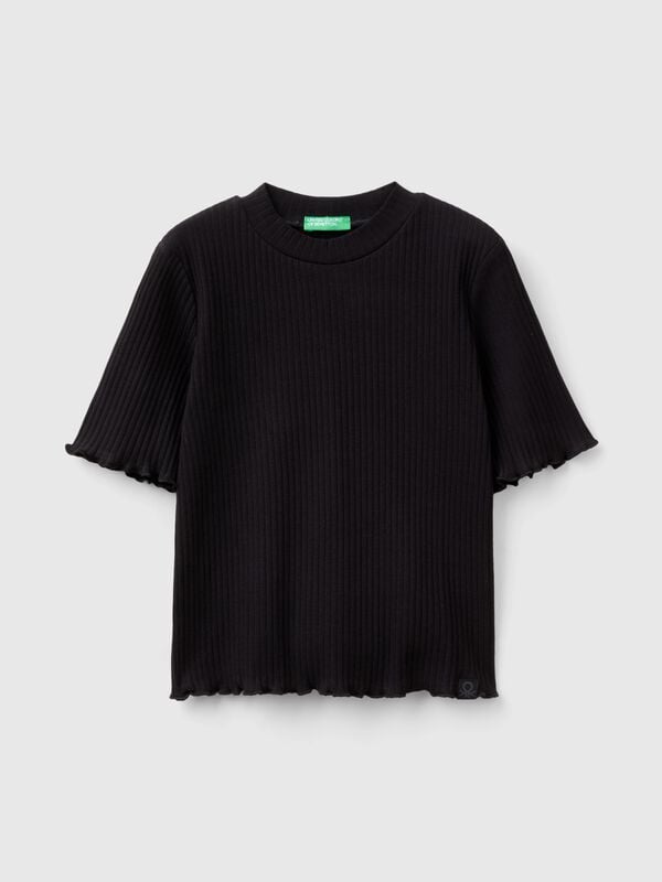 Camiseta de cuello alto y manga corta Niña