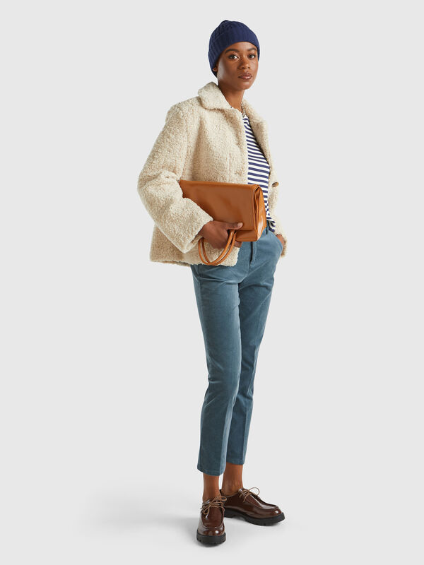 Pantalones chinos de pana elástica Mujer