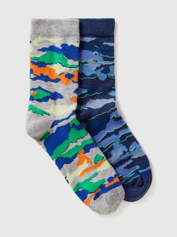 Dos pares de calcetines de camuflaje Niño
