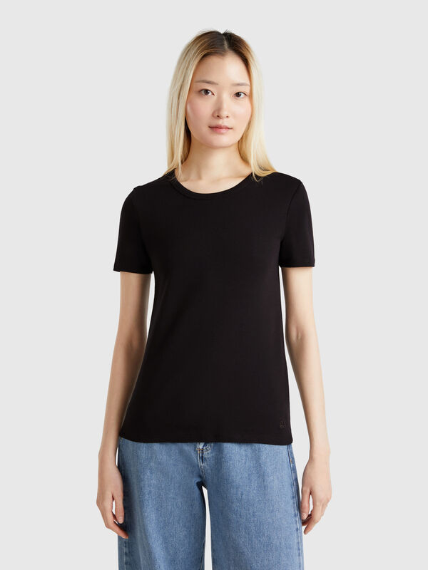 Camiseta de algodón de fibra larga Mujer