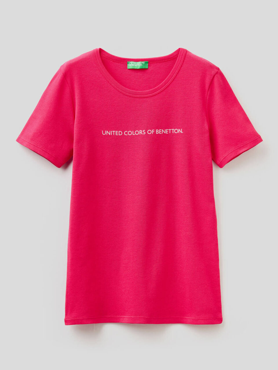 Camiseta de 100 % algodón con estampado de logotipo con glitter image number 1