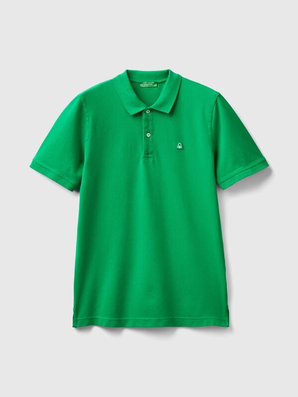 Polo verde slim fit Hombre