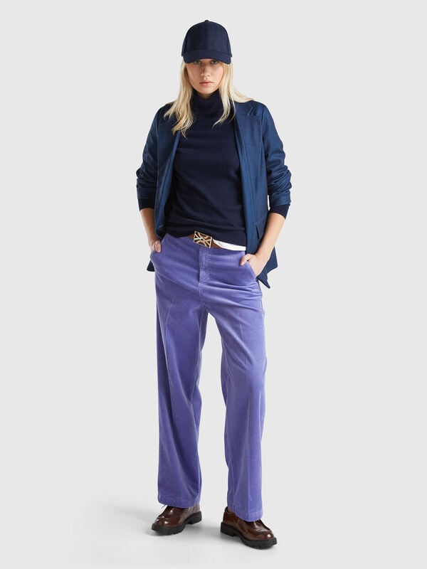 Pantalón amplio de pana Mujer
