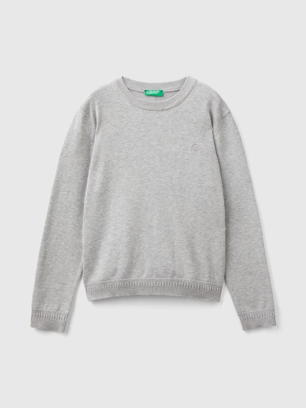 Jersey de cuello redondo de 100% algodón Niño