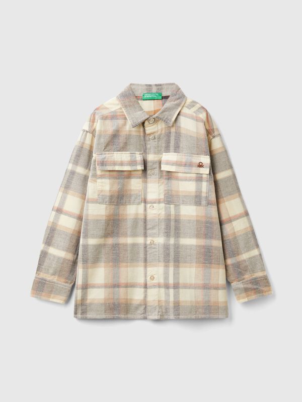 Camisa de tartán de pana Niño