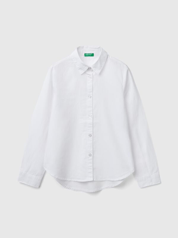 Camisa blanca en puro algodóm Niña
