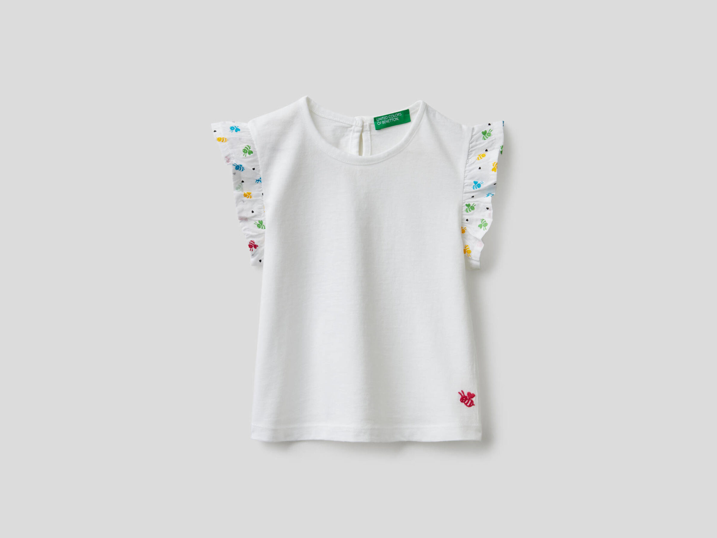 Camiseta con volantes en las mangas image number null