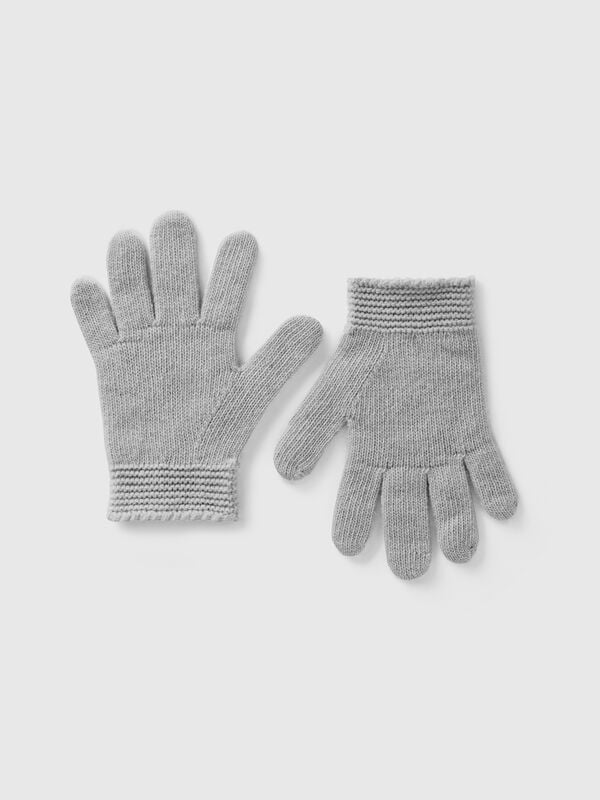 Guantes de lana mixta elástica Niño