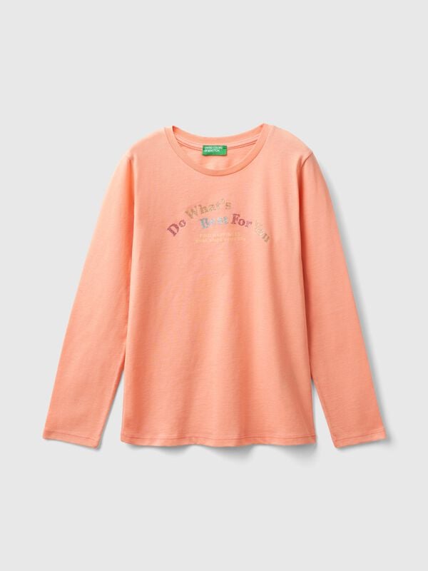 Camiseta manga larga en algodón bio Niña