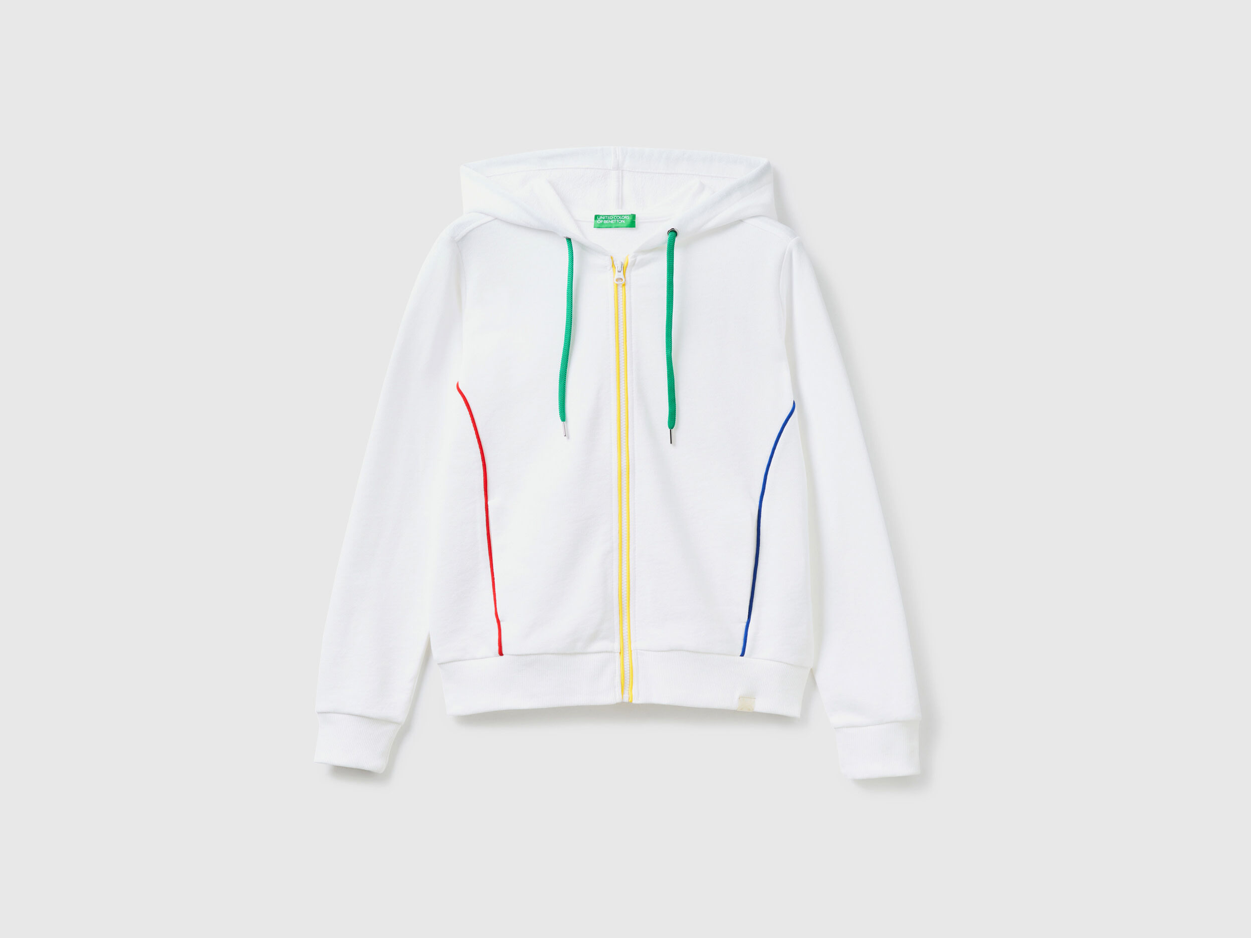 Sudadera blanca benetton best sale