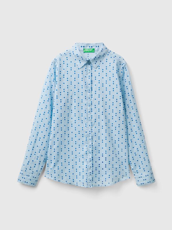 Camisa estampada de 100 % algodón Camisa estampada de 100 % algodón Mujer