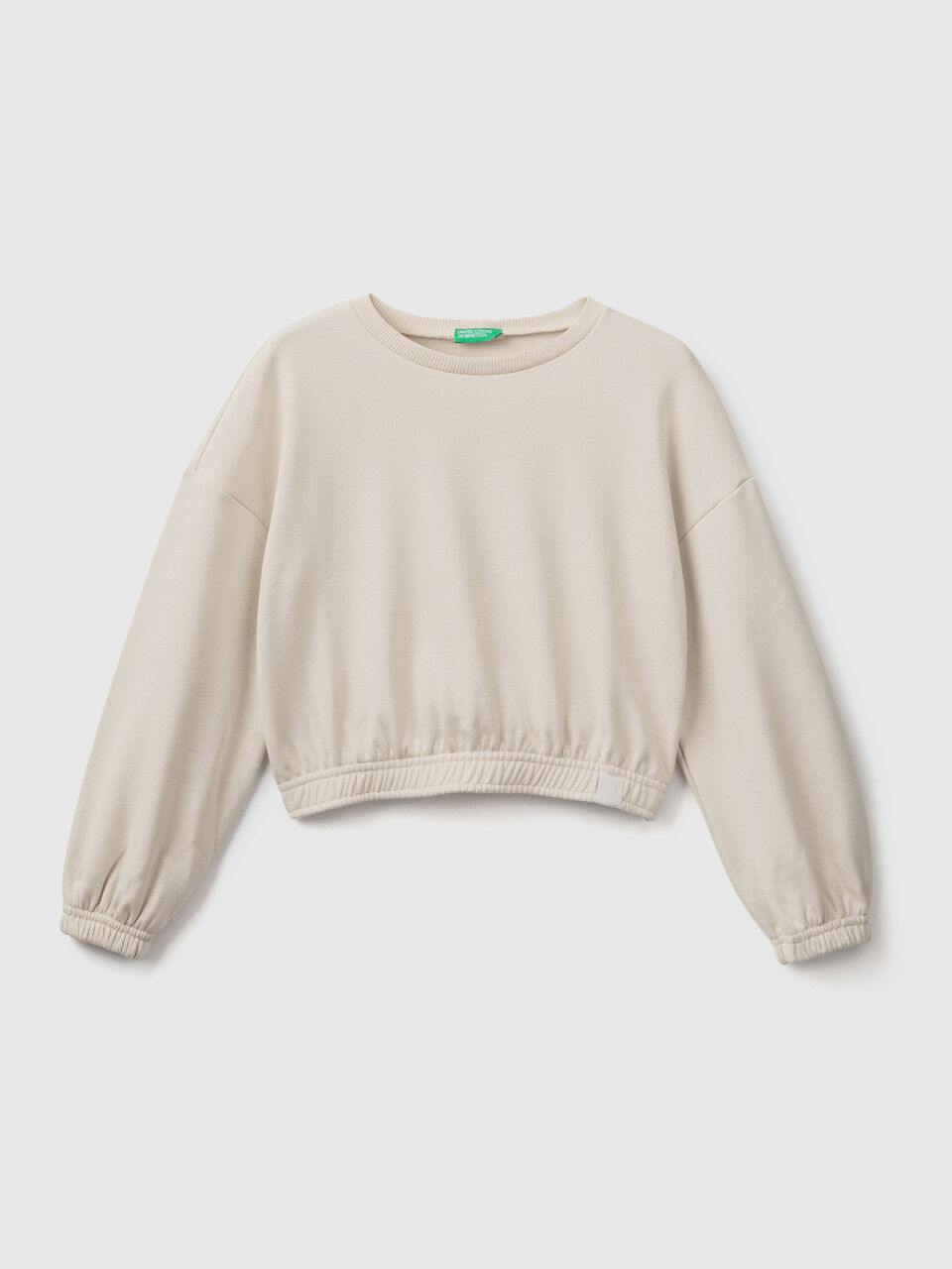 Sudadera cropped de tejido reciclado