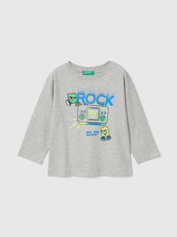Camiseta con estampado de algodón orgánico cálido Niño