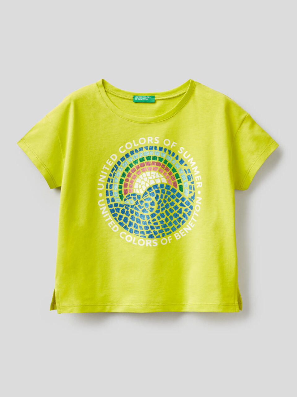 Camiseta con estampado de glitter image number 1