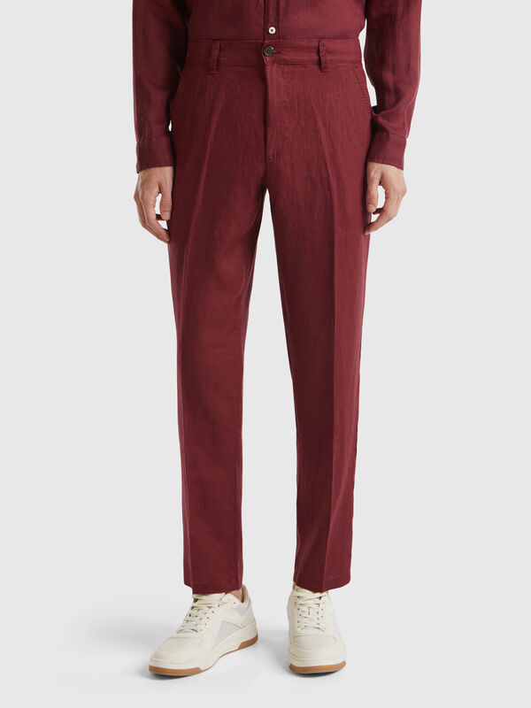 Pantalones chinos de puro lino Pantalones chinos de puro lino Hombre