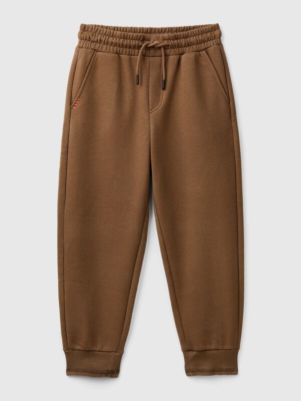 Pantalón de felpa cálida con estampado Niño
