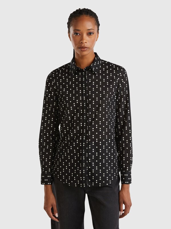 Camisa estampada de 100 % algodón Mujer